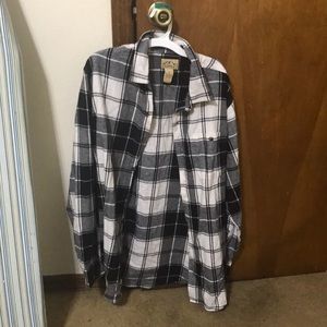 Black and white M men’s flannel